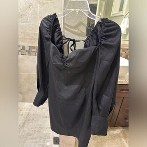 Missguided Sweetheart Neckline Bell Sleeve Mini Dress | size 8